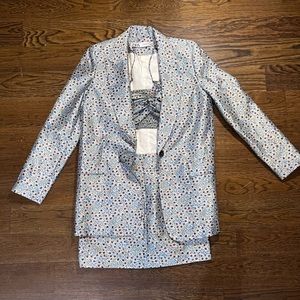 Stunning zara floral three piece skirt suit, never worn
